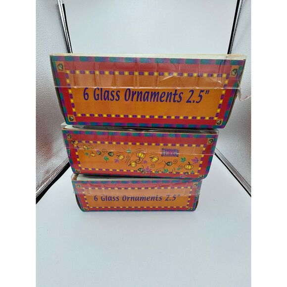 18 VTG Autumn Heirlooms Glass Pumpkin Ornaments in Box *PLEASE READ Discription* - Picture 8 of 11